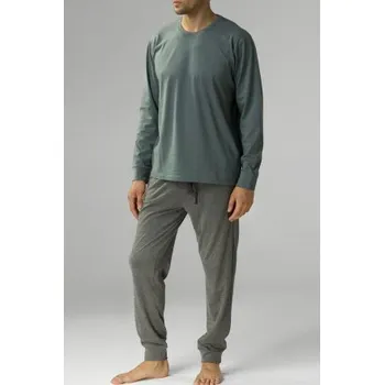 Pánské pyžamo Pánské pyžamo Atlantic NMP-372 Zeleno-šedá 2XL