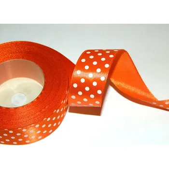 Stuha Stuha saténová s puntíkem, WSK6030, šíře 25 mm A / balení 22 m