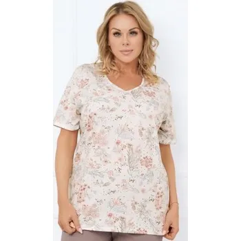 Dámské pyžamo Dámské pyžamo Italian Fashion Ermida - bavlna Béžová L