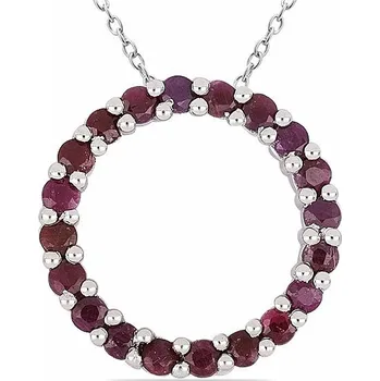 Přívěsek Přívěsek stříbrný s broušenými rubíny Ag 925 034766 RB 2,0 cm, 2,8 g