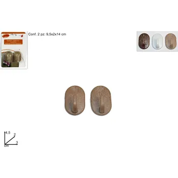 Věšák PROHOME - Háček plast lepící 2ks různé barvy