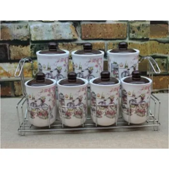 Dóza na potraviny Dóza sada 7ks, drátěná polička