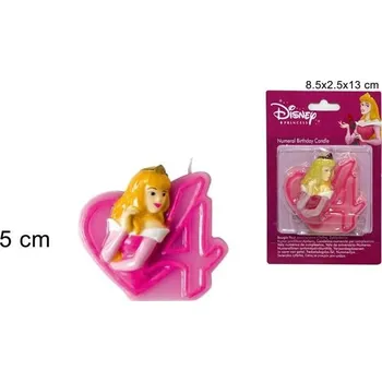 Svíčka PROHOME - Svíčka číslice 4 Princess