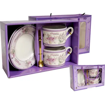 PROHOME - Hrnek, lžička a talířek 2ks