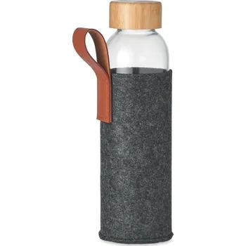 Skleněná láhev 500 ml - THAI, tmavě šedá