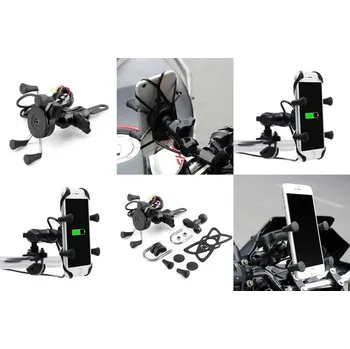 BIKETEC držák telefonu s USB nabíječkou TYP: RAM- METAL "L"