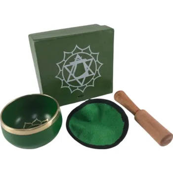 Tibetská zpívající mísa na meditaci, Harmony Singing Bowl, zelená