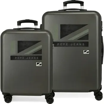 JOUMMA BAGS Sada luxusních ABS cestovních kufrů 65cm/55cm PEPE JEANS AIDAN Antracita, 6461422
