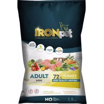 Krmivo pro psa IRONpet Dog Adult Mini Turkey (Krocan) 1,5 kg
