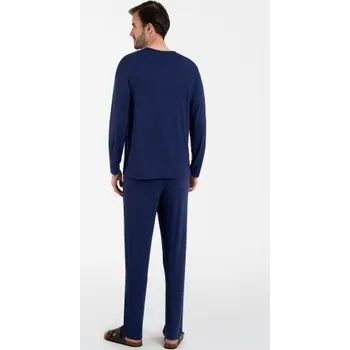 Pánské pyžamo Pánské pyžamo Italian Fashion Amigo - viskóza Tmavě modrá L