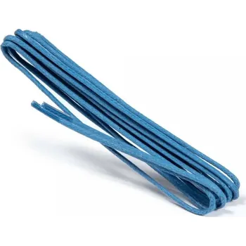 Tkaničky do bot Voskované tenké kulaté světle modré šňůrky do bot 90cm