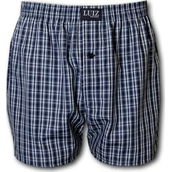 LUIZ Pánské boxerky Luboš 2511 - tmavě modrá káro Velikost: L