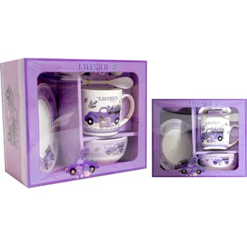 PROHOME - Hrnek, lžička, miska, talířek