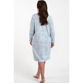 Dámská noční košile Noční košile Italian Fashion Talita - propínací Světle modrá 3XL