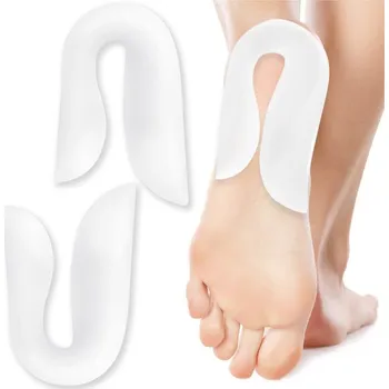 Vložka do bot Silikonové podložky pod paty proti plochým nohám na patní ostrohu, L (40-46)