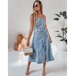 Dámské džínové midi šaty s páskem SUMMER SKY EY2585 Velikost: XS