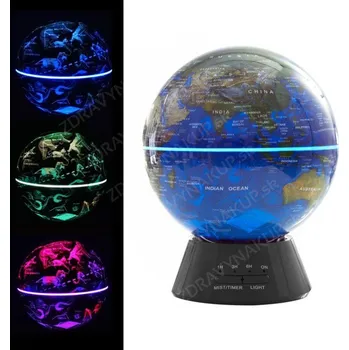 Vzduchotechnika Ultrazvukový zvlhčovač vzduchu ve tvaru globu s LED osvětlením