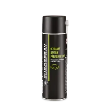 Barva ve spreji EUROSPRAY OCHRANNÝ NÁSTŘIK PŘELAKOVATELNÝ / černý - 500ml