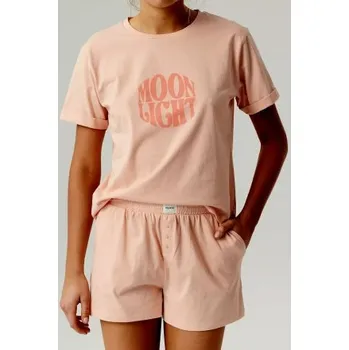 Dámské pyžamo Dámské pyžamo Atlantic NLP-487 - bavlna Světle oranžová L