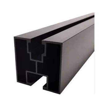 solární panel SAPRO FVE FVE ČERNÝ Hliníkový montážní H profil 40x40mm, 2,4m, délka 2400mm pro M10 hlavu FVEA2400BLACK