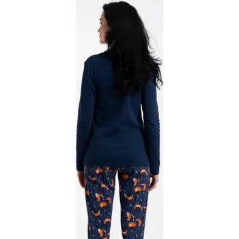 Dámské pyžamo Dámské pyžamo Italian Fashion Wasilla - dlouhé Tmavě modrá S/M