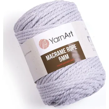 Galanterie Yarn Art Macrame Rope 5 mm 756 světle šedá