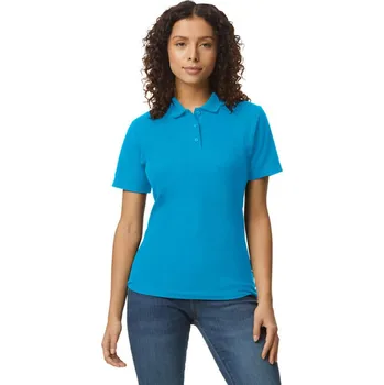 Gildan Softstyle® Ladies' Double PiquÉ Polo With 3 Colour-matched Buttons, modrá (Sapphire)