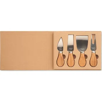 Kuchyňský nůž Sada 4 nožů na sýr - QUATTRO, dřevo