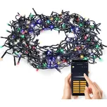 Solight LED WIFI smart venkovní vánoční řetěz, 240 LED, 12m, přívod 5m, teplá bílá + vícebarevný