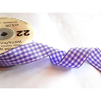 Stuha Stuha saténová károvaná, WK5121, šíře 38 mm/ balení 22 m