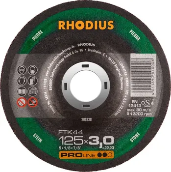 Řezný kotouč RHODIUS FTK44 řezný kotouč Rozměr kotouče: 230 x 3,0 x 22,23