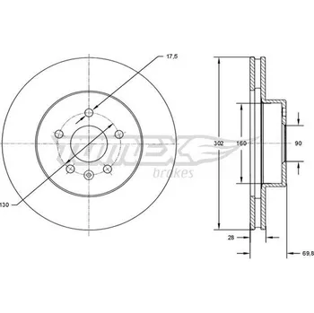 Brzdový kotouč Brzdový kotouč TOMEX TX 72-46