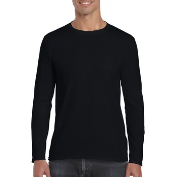 Oblečení a móda Gildan Softstyle® Adult Long Sleeve T-shirt, černá (Black)
