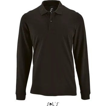Pánská košile Sol's Perfect Lsl Men - Long-sleeve PiquÉ Polo Shirt, černá (Black)