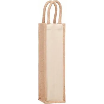 Dárková taška Jutová taška na 1 láhev - CAMPO DI VINO, béžová