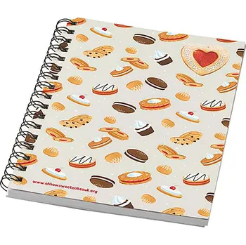 Desk-Mate® recyklovaný barevný kroužkový zápisník A6, slonovinová