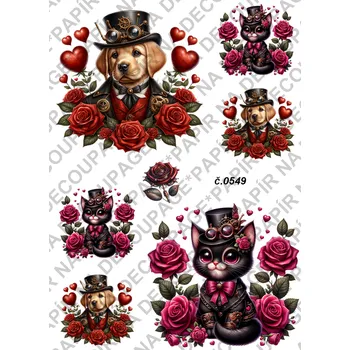 Umělecký papír Rýžový a soft papír na decoupage - Steampunk - KB0549 Materiál: Soft, Rozměr: A4