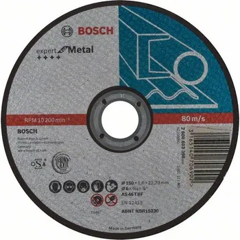 Řezný kotouč BOSCH Rovný rezací kotouc Expert for Metal AS 46 T BF, 150 mm, 1,6 mm
