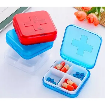 Dávkovač léků Dávkovač na léky 4 komorový, bílý