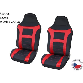 Potah sedadla Cappa Autopotahy Perfetto EL Škoda Kamiq Monte Carlo červená 2 ks