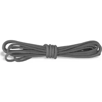 Tkaničky do bot Tenké kulaté tmavě šedé voskované tkaničky do bot 60cm