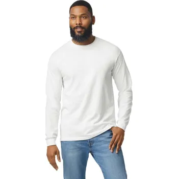 Pánské oblečení Gildan Gildan® Heavy Cotton™ Adult Long Sleeve T-shirt, bílá (White)