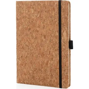 Zápisník Korkový poznámkový blok A5 s tvrdou vazbou, hnědá, hnědá