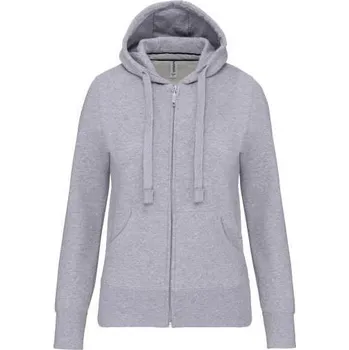 Dámská mikina Kariban Ladies' Full Zip Hooded Sweatshirt mikina, šedá (Ice Grey)