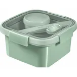 CURVER Dóza SMART TO GO ECO 1,1l s příborem, mističkou a tácem | zelená