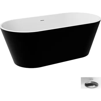 Vana Besco Akrylátová volně stojící vana Deeva BW 150x75 (170x80, 180x80) Rozměry (cm): 150x75, Typ a barva výpustě: Click-Clack se šterbinovým přepadem, chrom