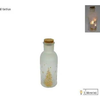 Vánoční dekorace PROHOME - Dóza vánoční svítící LED 19x10cm