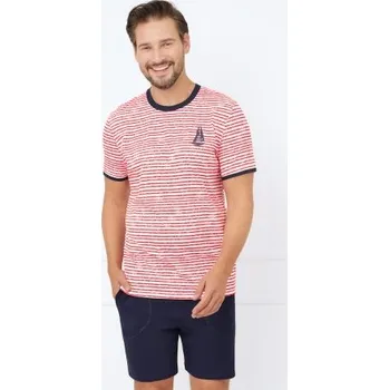 Pánské pyžamo Pánské pyžamo Italian Fashion Flota - bavlna Červená XL