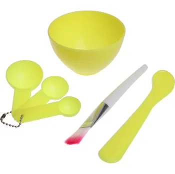 Kosmetická sada Kosmetická sada na aplikaci pleťové masky - 6dílná sada - žlutá