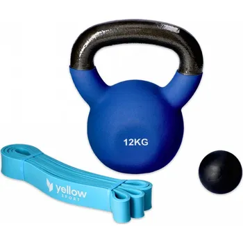Fitness sada Pump – 1 kettlebell, 1 expandér, 1 masážní míč